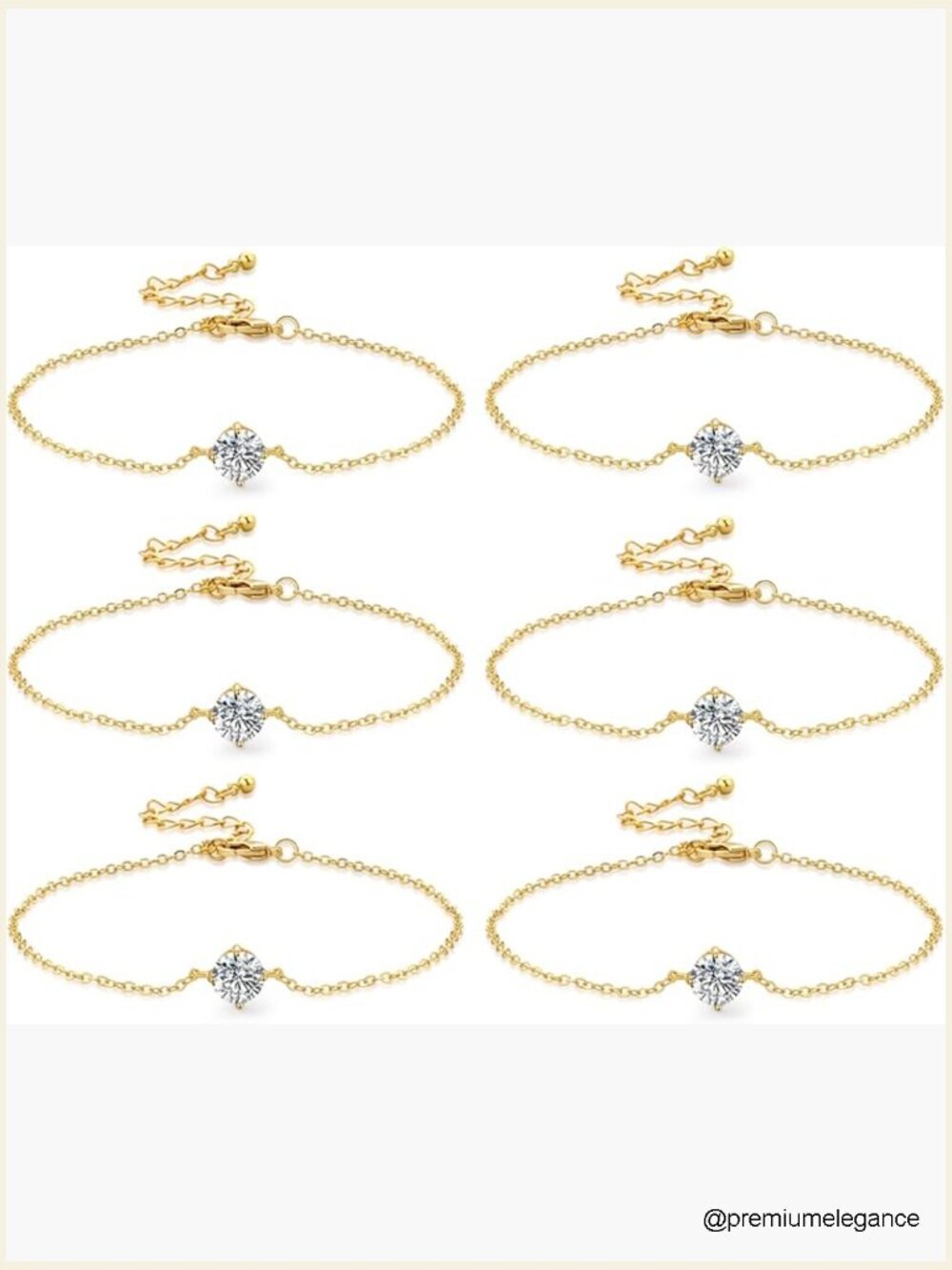 Bridesmaid Knot Bracelet Set - 18K Gold Plated, Hypoallergenic